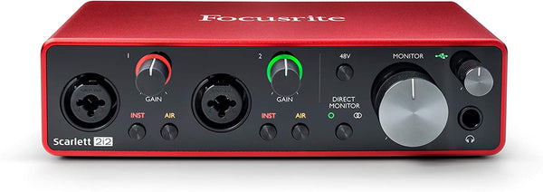Focusrite Scarlett 2i2 (3rd Gen) USB Audio Interface with Pro Tools