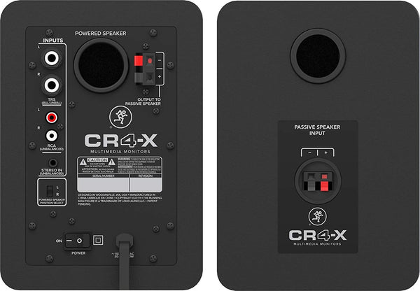 Mackie CR-X Series, 4-Inch Multimedia Monitors with Professional Studio-Quality Sound - Pair (CR4-X)