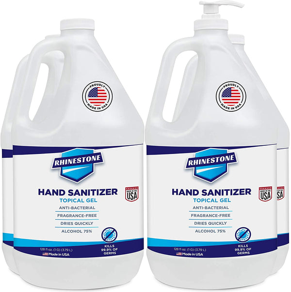 Gel Hand Sanitizer 75% Ethyl Alcohol Gallon w/ Pump - Made in USA