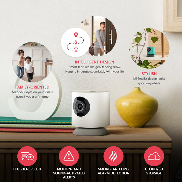 Hoop Cam Home Security Camera (White)