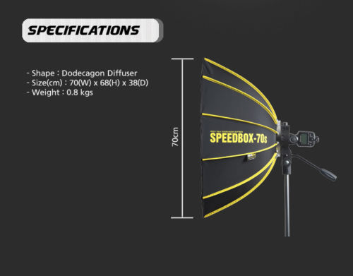 SMDV SPEEDBOX-70s - Professional 28-Inch (70cm) Circular Softbox