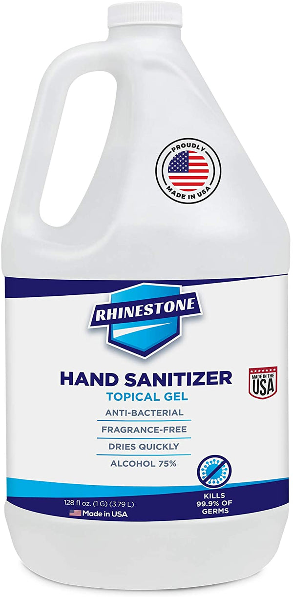 RHINESTONE Hand Sanitizer Gel, 1 US Gallon (128 Oz.) Refill Bottle