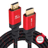 Ritz Gear 4K HDMI Cables | 3-Pack of 8 Ft. High-Speed 18Gbps HDMI 2.0 Connectors | Durable Braided Nylon, Gold Plating, 4K @ 60Hz Ultra HD, 3D, 2160p, 1080p & Ethernet Support for TV, Laptop & Gaming