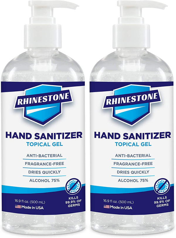 Gel Hand Sanitizer 75% Ethyl Alcohol 16.9 Fl. OZ w/ Pump - Made in USA