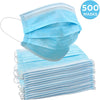 Jumbl Blue Disposable Face Masks | Protective 3-Ply Breathable Comfortable Nose/Mouth Coverings for Home & Office | Elastic Ear Loop 3-Layer Safety Shield for Adults/Kids | Pack of 500 Ships from USA